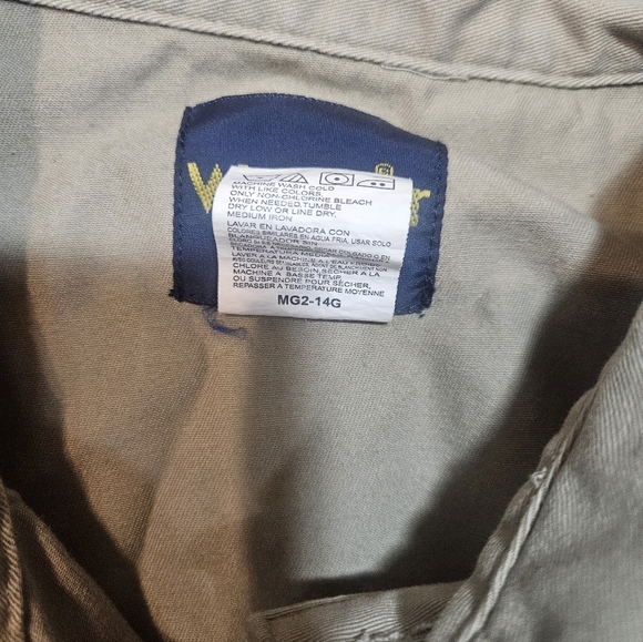 Wrangler Men's XXL Western Canvas Shirt Khaki Snap Button Long Sleeve Workwear - Picture 4 of 8